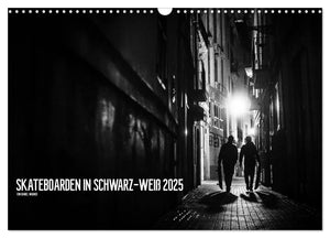 Skateboarden in Schwarz-Weiß Kalender 2025 - Wandkalender 2025