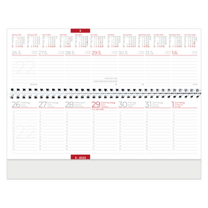 Tischquerkalender 2025 - 29,7 x 13,5 cm - Tischkalender 2025