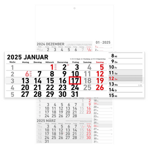 4-Monatskalender 1 Block - L - Mehrmonatskalender 2025