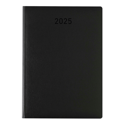Tagesbuchkalender Schwarz 1W/6S - 2025