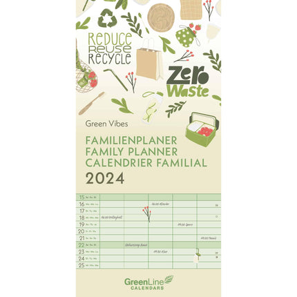 GreenLine Green Vibes Familienplaner 2024