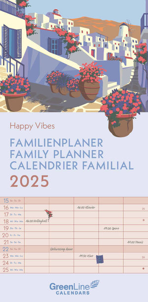 GreenLine Happy Vibes  Familienplaner 2025