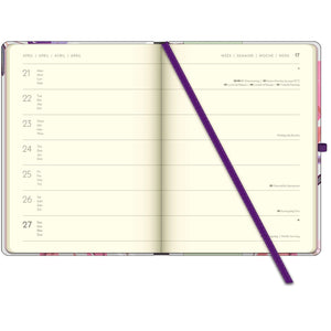 GreenLine Diary Floral 2025 - Buchkalender 2025