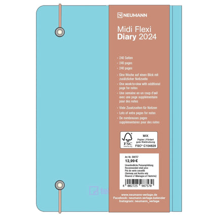 Midi Flexi Diary EarthLine BLUE SPRUCE 2024