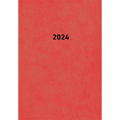 Buchkalender 1T/1S rot 2024