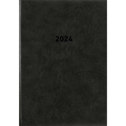 Buchkalender 1T/1S schwarz 2024