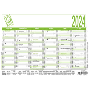 Arbeitstagekalender A5 Recycling 2024