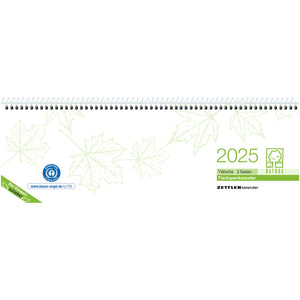 Tischquerkalender   1W/2S Recycling 2025