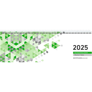 Tischquerkalender grün 1W/1S 2025