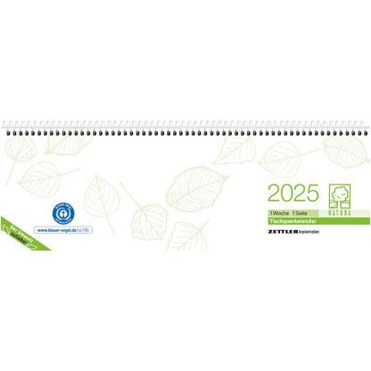 Tischquerkalender Recycling 1W/1S 2025