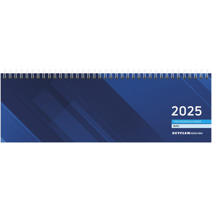 Tischquerkalender blau 2025