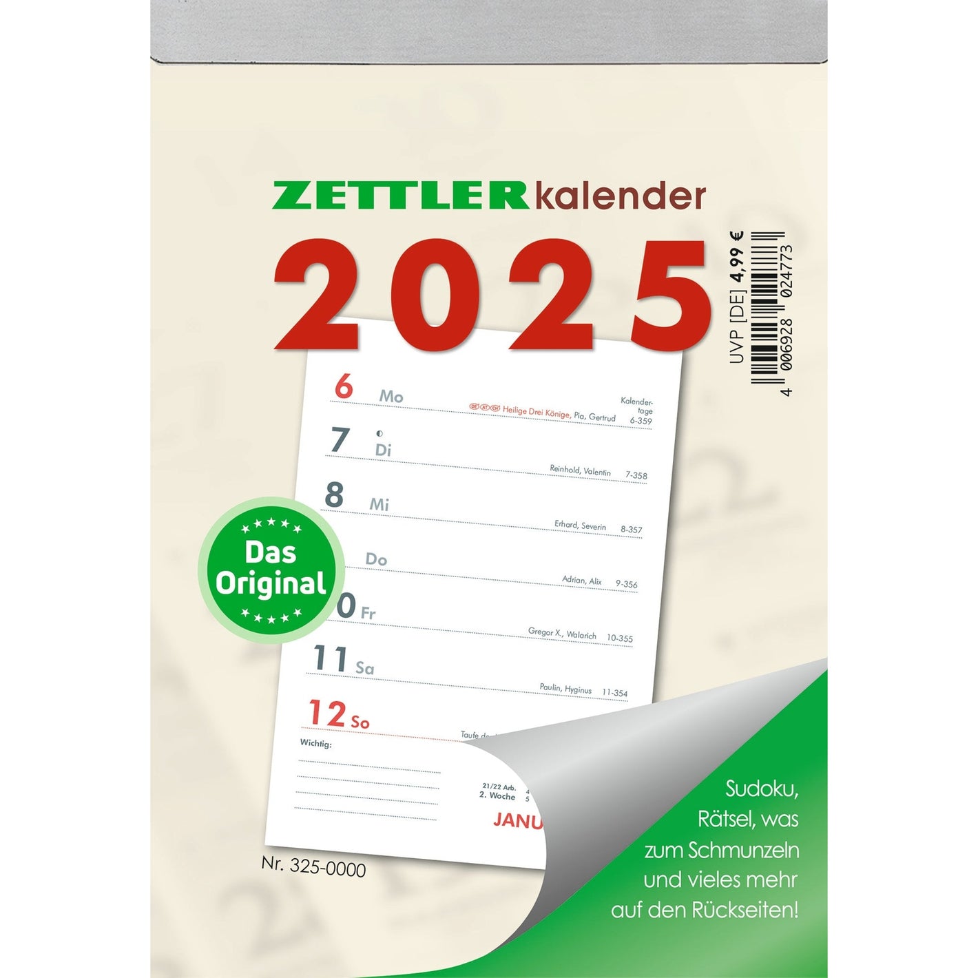 Wochenabreißkalender 2025 - Wochenabreißkalender 2025