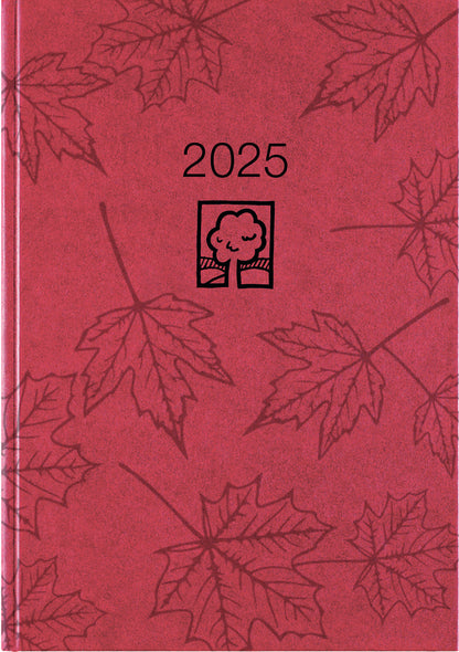 Taschenkalender rot   Blauer Engel 2025
