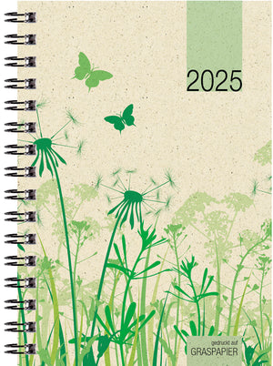 Taschenkalender Graspapier   1W/2S 2025
