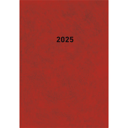 Buchkalender rot 1T/1S 2025