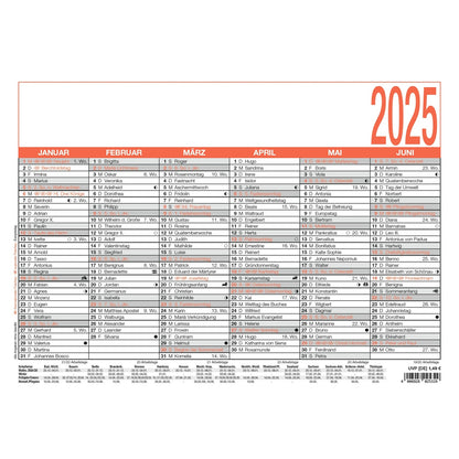 Namenstagekalender  A4 2025