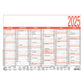 Arbeitstagekalender  A4 2025