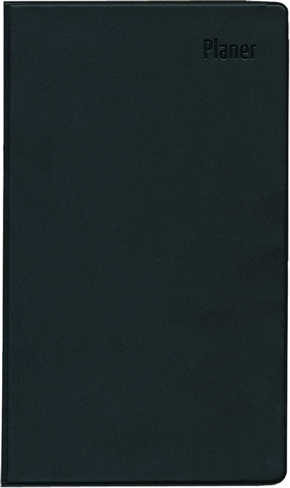 Taschenplaner Leporello PVC schwarz   1M/1S 2025