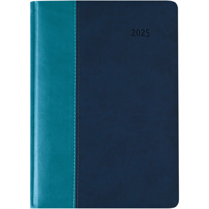 Buchkalender Premium Water türkis-blau A5 2025