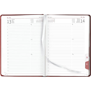 Buchkalender Tucson rot A5 Register 2025