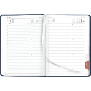 Buchkalender Tucson blau A5 Register 2025