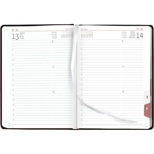 Buchkalender Tucson schwarz A5 Register 2025