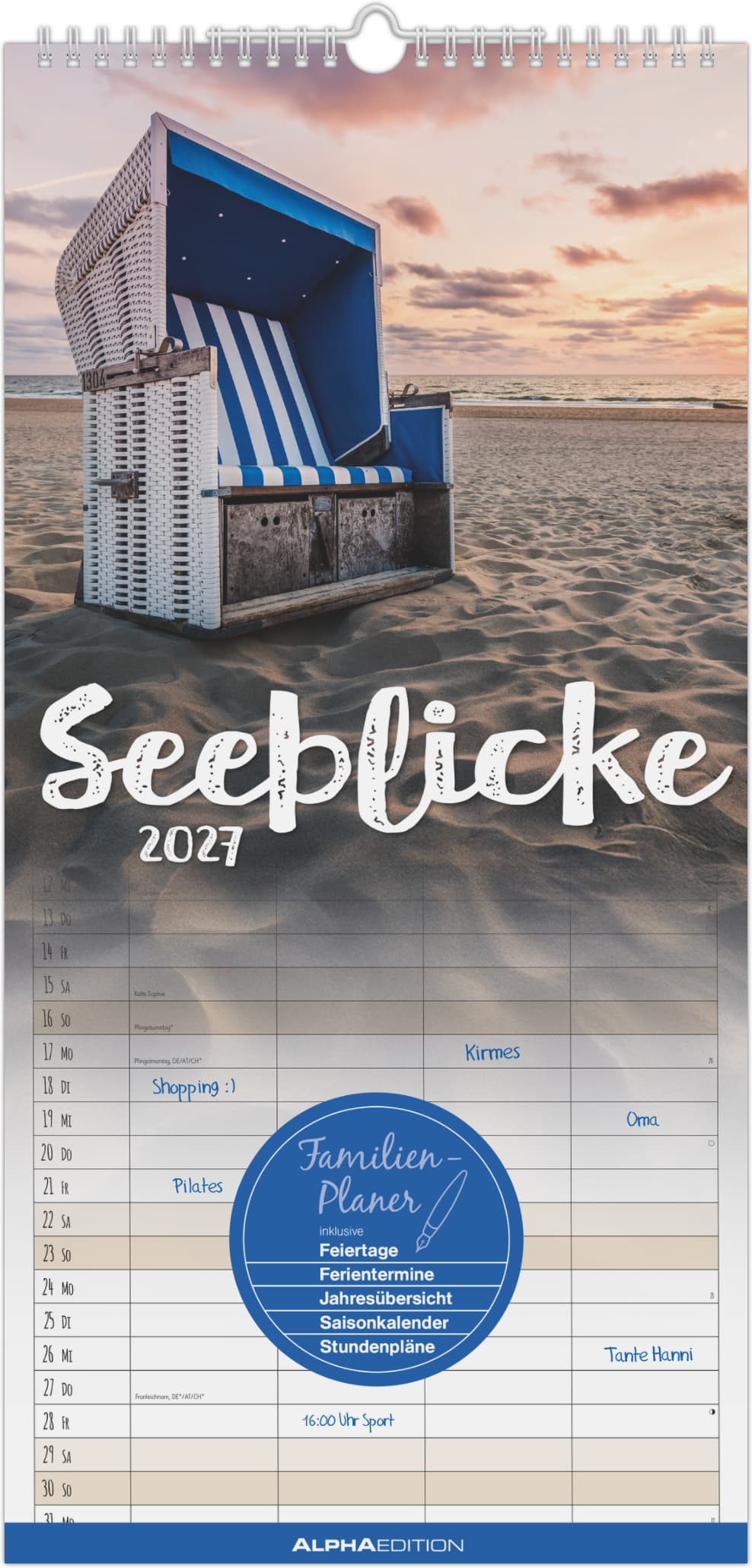 NEUMANN Familienkalender Seeblicke 2027