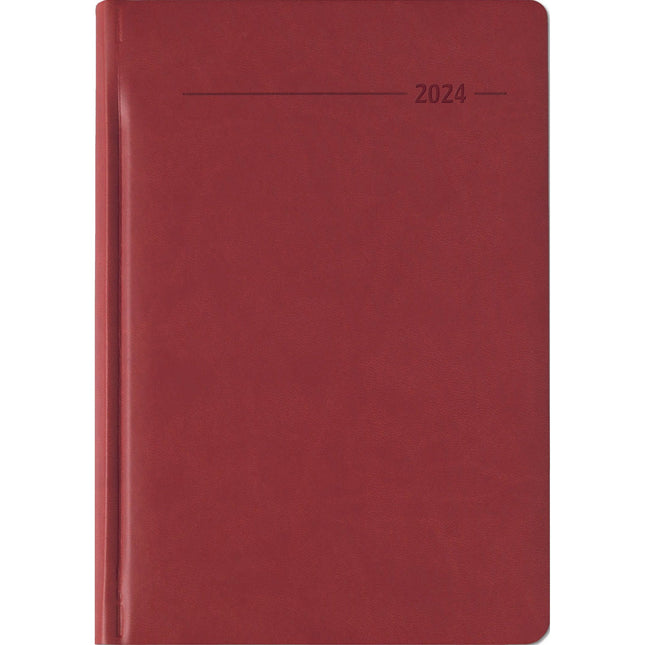 Buchkalender Tucson rot A5 416 Seiten 2024