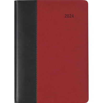 Buchkalender Premium Fire schwarz-rot A5 2024