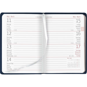Taschenkalender Buch PVC blau 1W/2S 2024