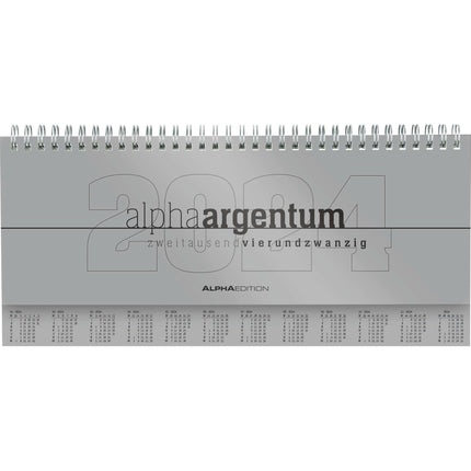 Tisch-Querkalender alpha argentum 2024