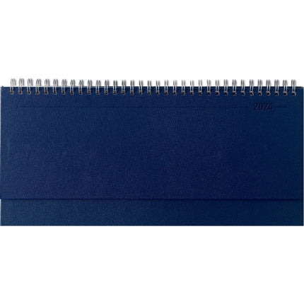 Tisch-Querkalender Balacron blau 2024