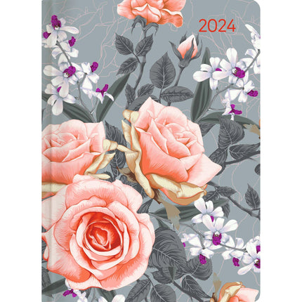 Mini-Buchkalender Style Roses A6 2024