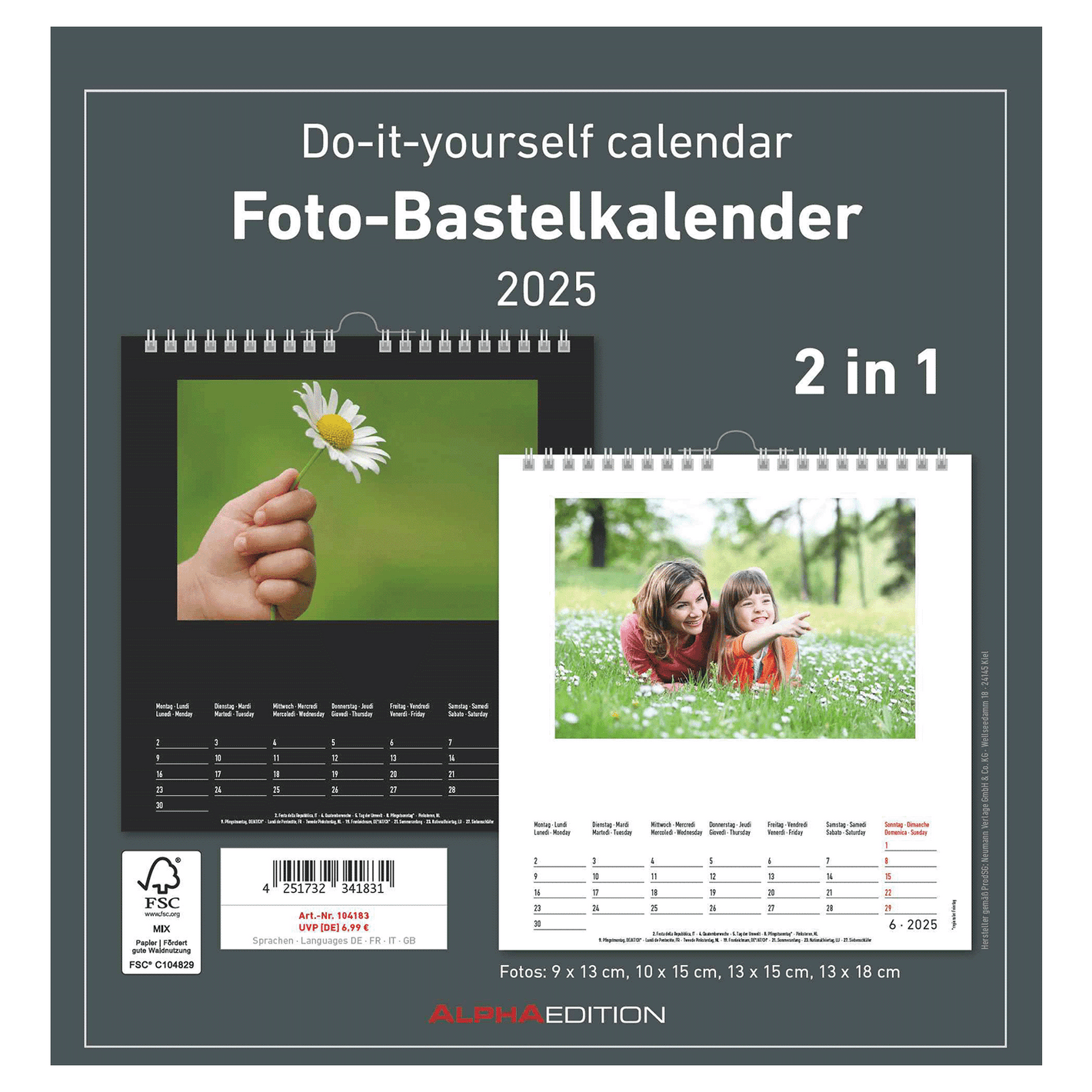 Foto-Bastelkalender 2025 - Bastelkalender 2025