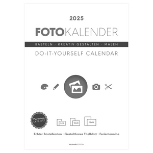 Foto-Bastelkalender weiß  A4 2025 - Bastelkalender 2025