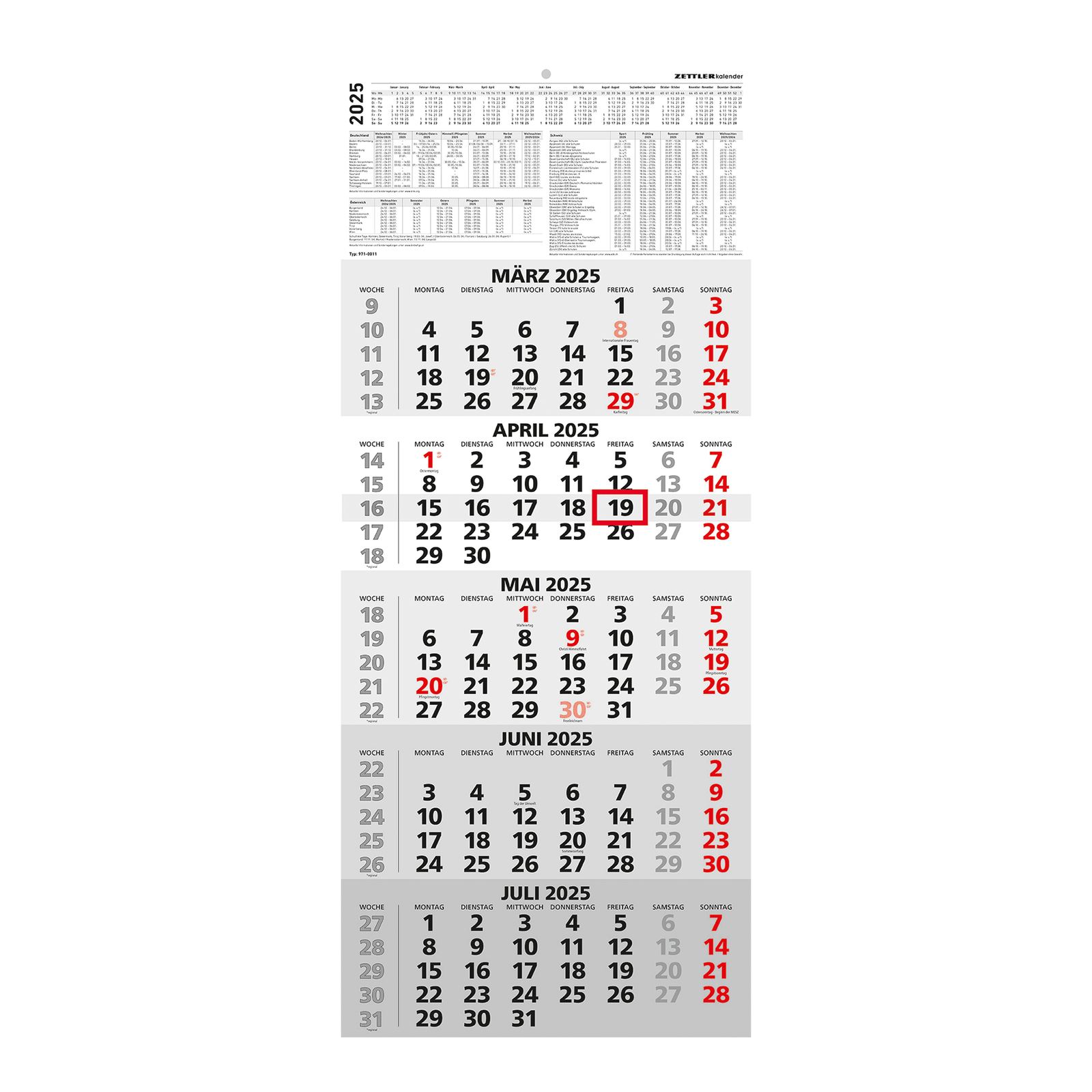 Zettler-Kalender 2025 kaufen - Tradition & Qualität seit 1923