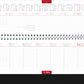 Tischquerkalender Mallorca  Alpha schwarz 1 Woche / 2 Seiten 2024