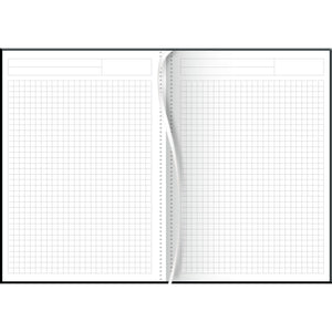 Notizbuch A5 Trend kariert Soft-Touch Flex schwarz 2024