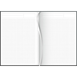 Notizbuch A5 Trend kariert Soft-Touch Flex schwarz