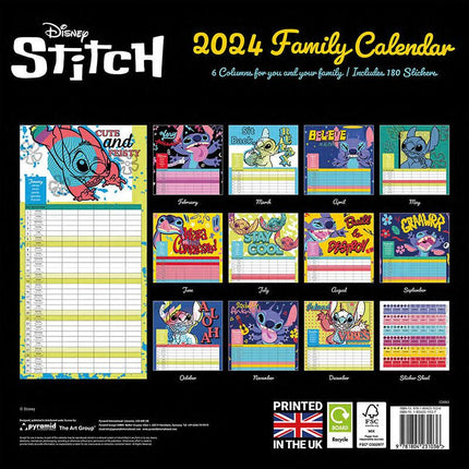 LILO & STITCH 2024 (BRIGHT) 30x30 Familienplaner