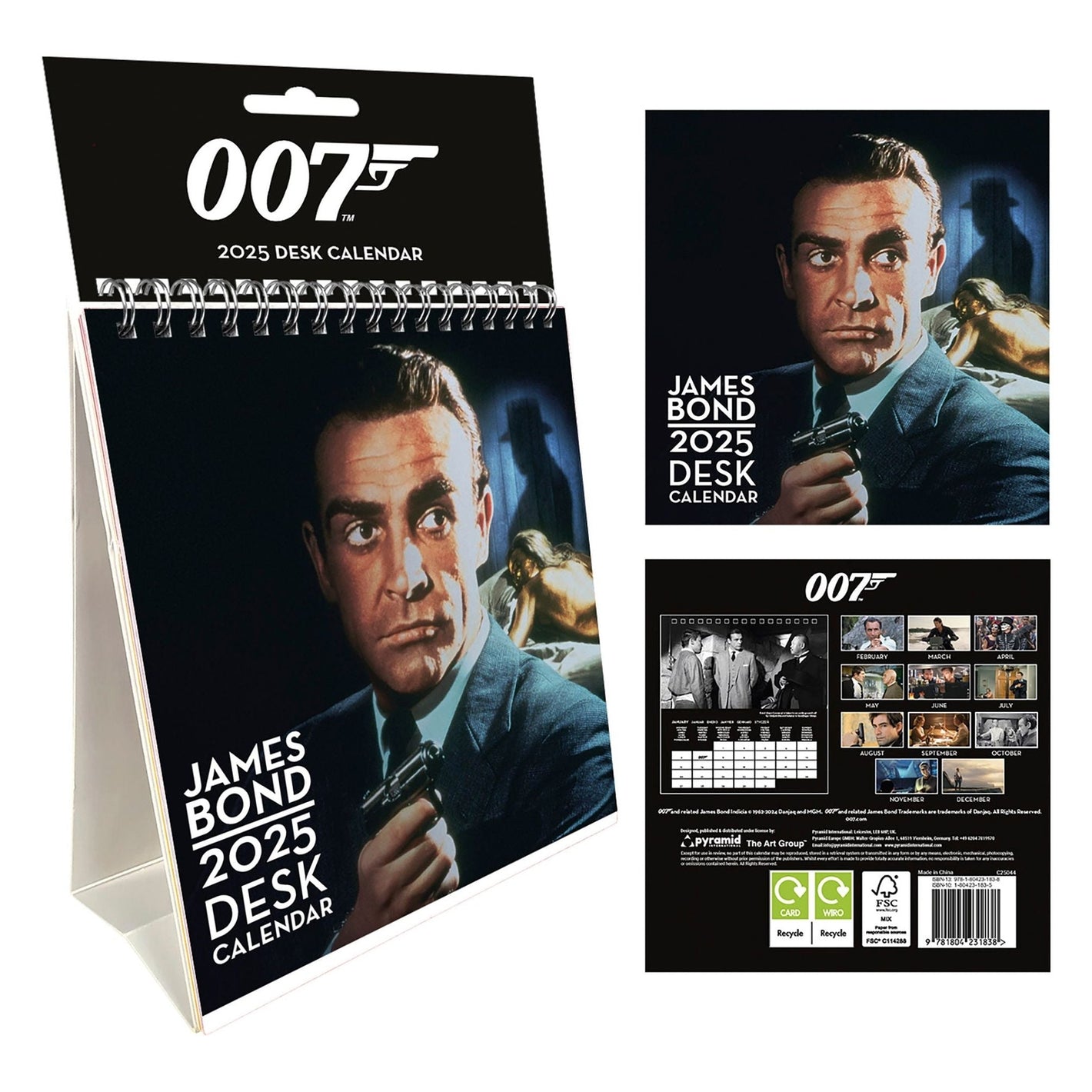 JAMES BOND 2025 Tischkalender - Tischkalender 2025