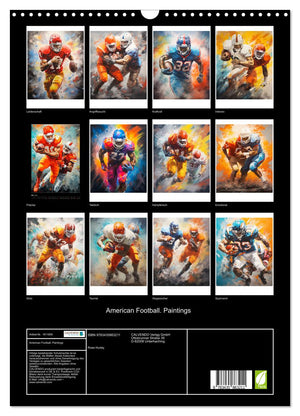 American Football. Paintings Kalender 2025 - Wandkalender 2025