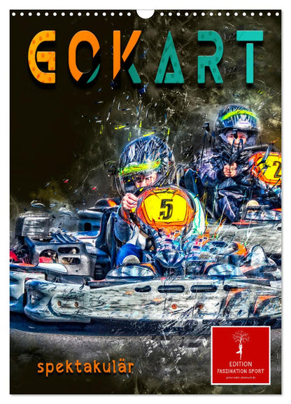 Gokart spektakulär Kalender 2025 - Wandkalender 2025