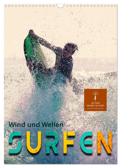 Surfen, Wind und Wellen Kalender 2025 - Wandkalender 2025