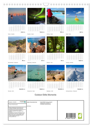 Outdoor-Stille Momente Kalender 2025 - Wandkalender 2025