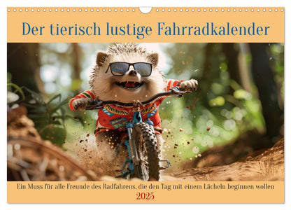 Der tierisch lustige Fahrradkalender Kalender 2025 - Wandkalender 2025