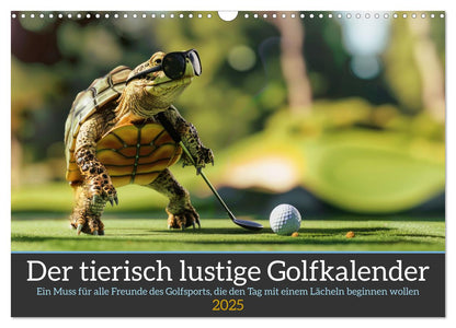 Der tierisch lustige Golfkalender Kalender 2025 - Wandkalender 2025