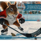 Der tierisch lustige Eishockey Kalender Kalender 2025 - Wandkalender 2025