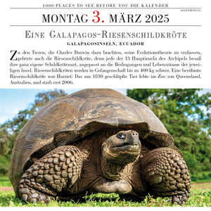 Tagesabreißkalender 1000 places to see before you die 2025