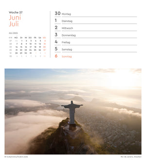 Postkartenkalender Unterwegs in aller Welt 2025